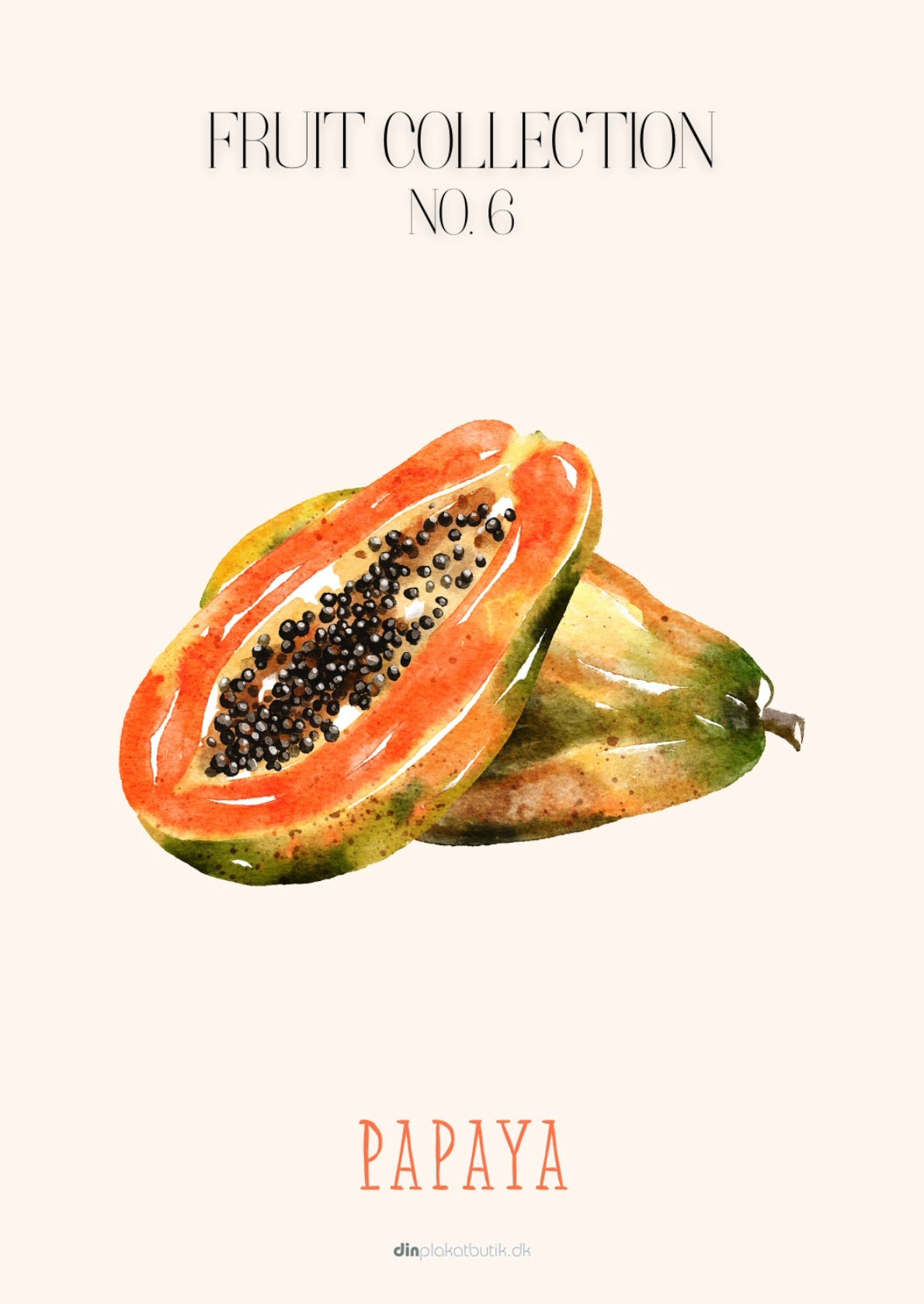 Frugtplakat - Papaya