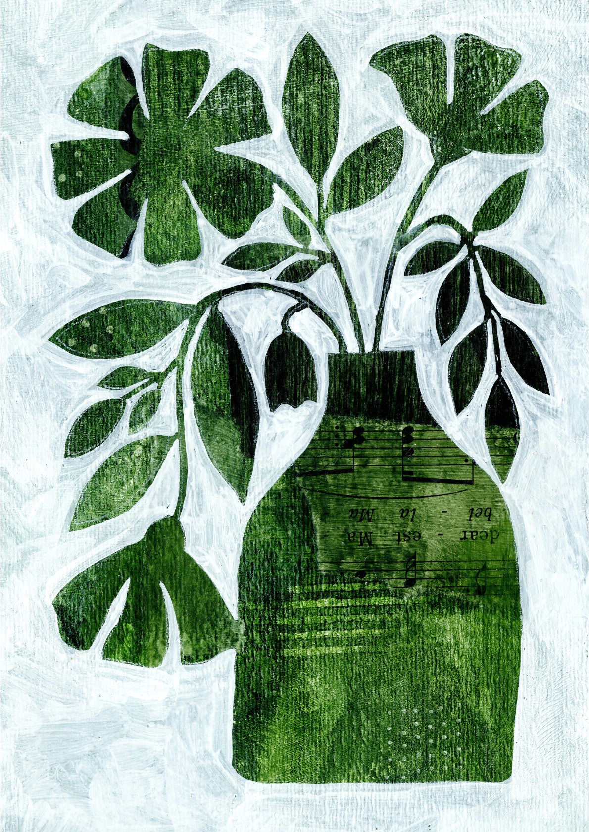 Abstract Green Floral