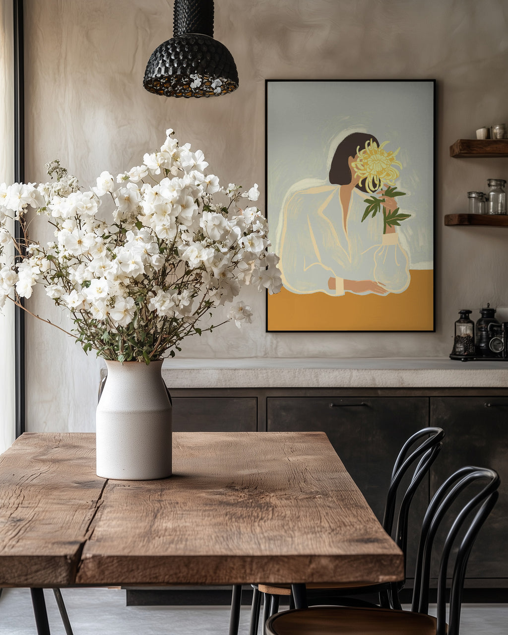 Kvindehånd med blomst