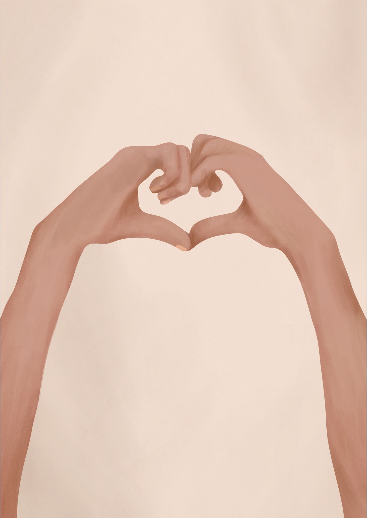 Hjerteformede hænder