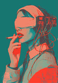 Kvinde med blindfold