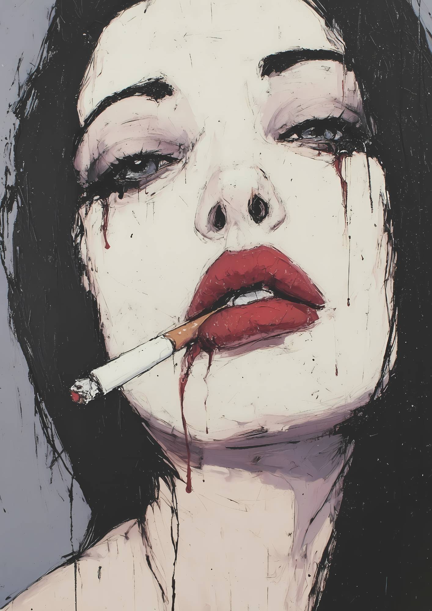Blodig cigaret