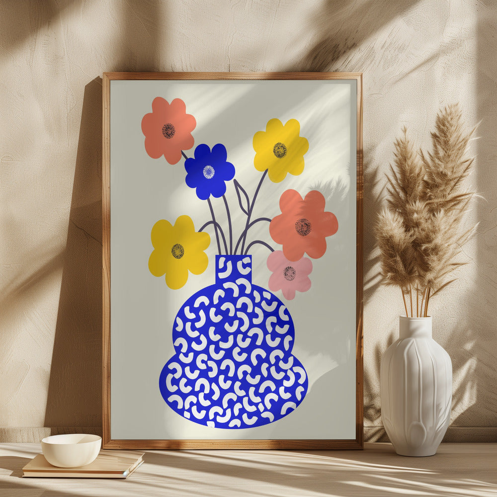 Farverige blomster
