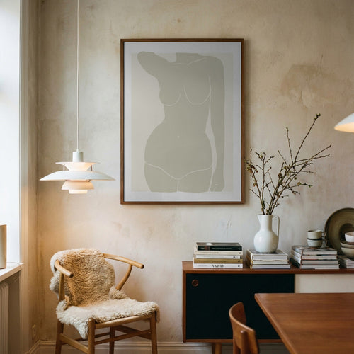 Beige Kvinde Silhuet