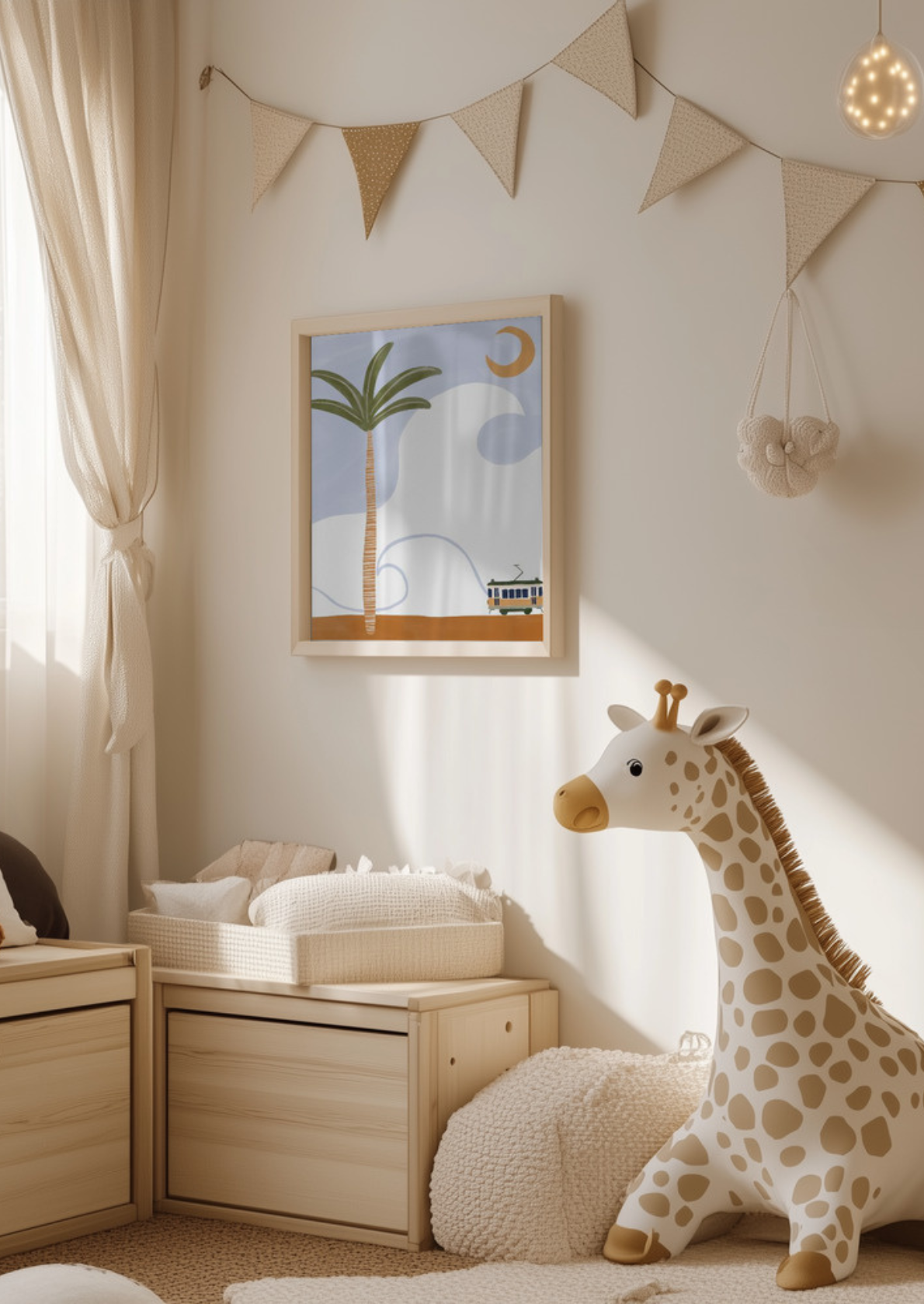 Little Tram On Beach