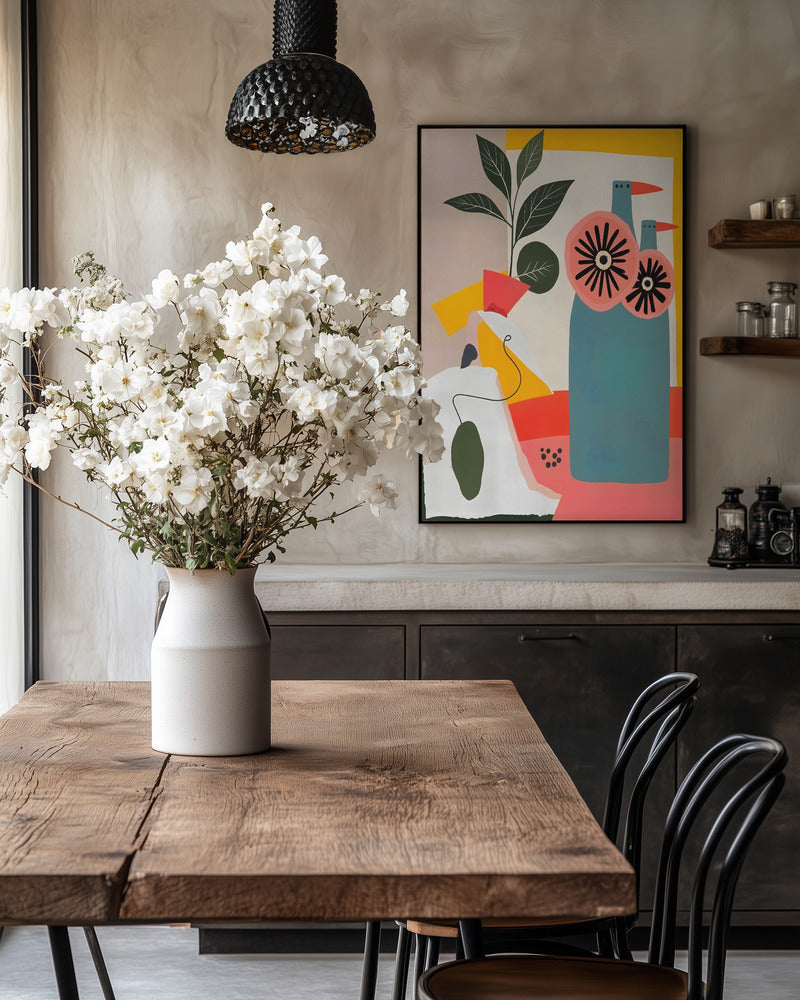 Flasker med blomster
