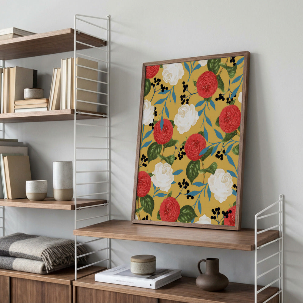 Røde og hvide blomster