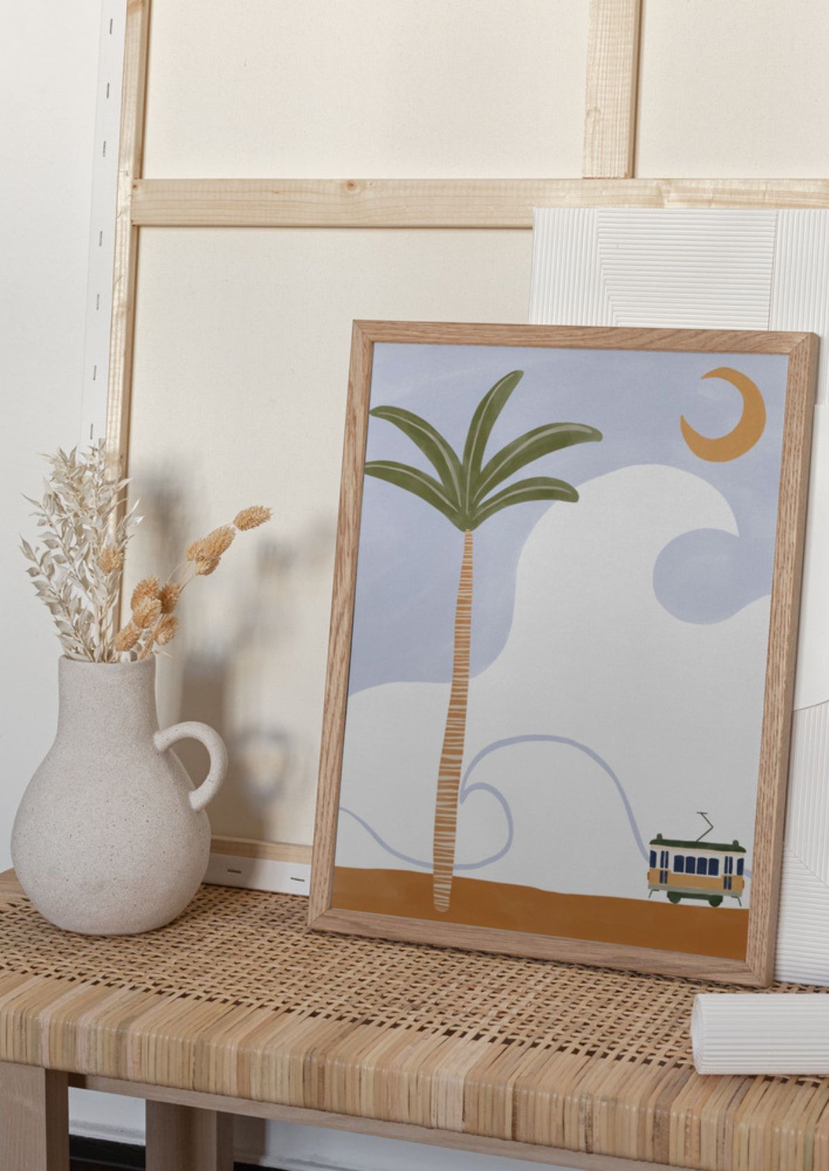 Little Tram On Beach