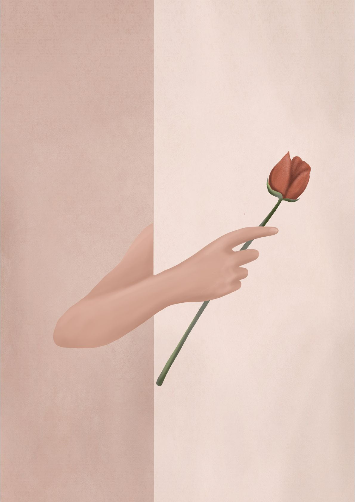 Rosen og hånden
