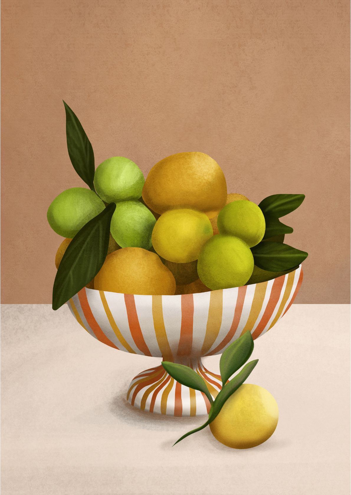 Citrusfrugter i skål