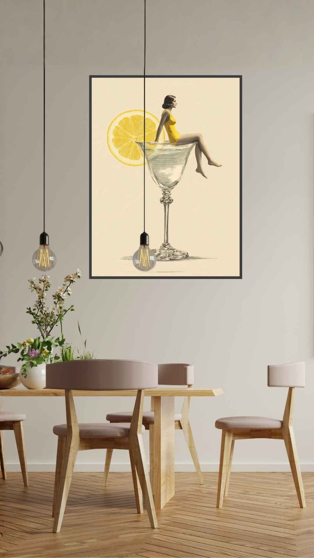 Kvindelig figur i glas