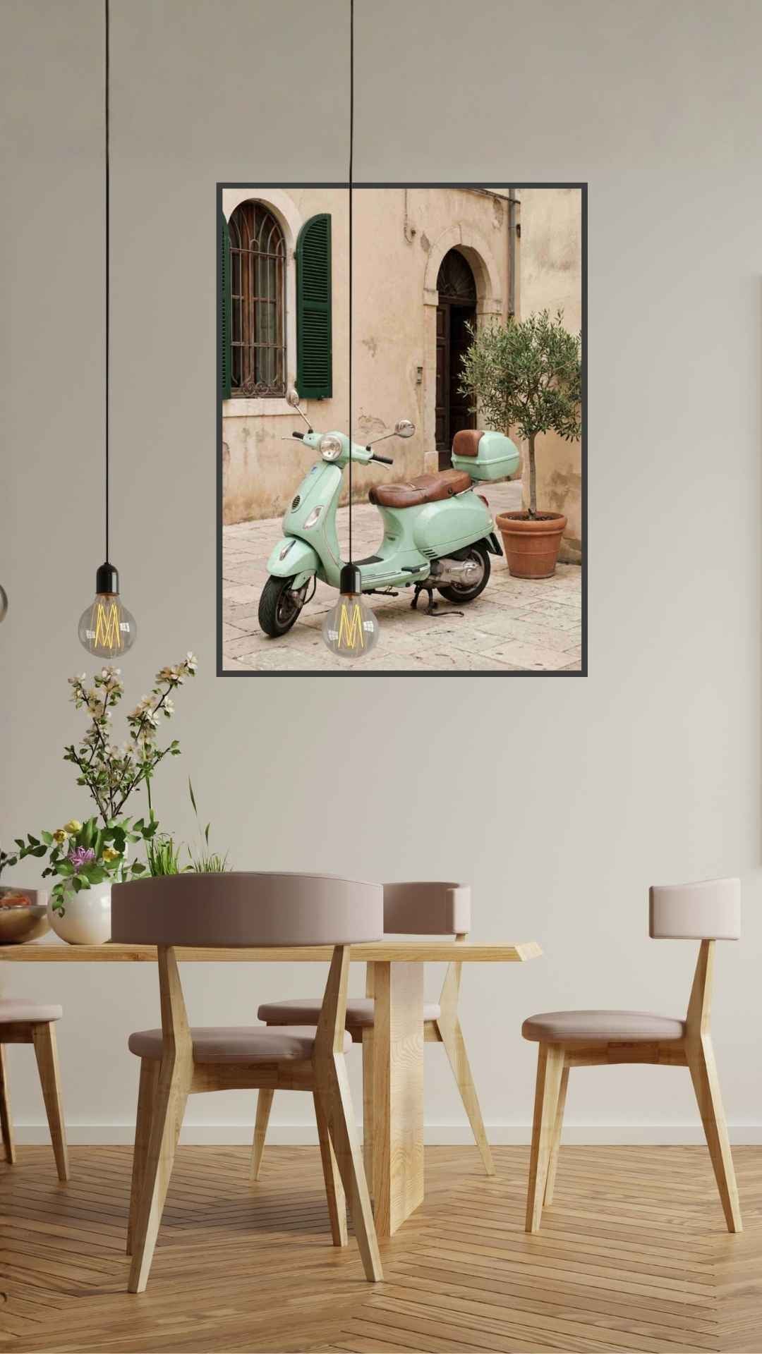 Mintgrøn scooter