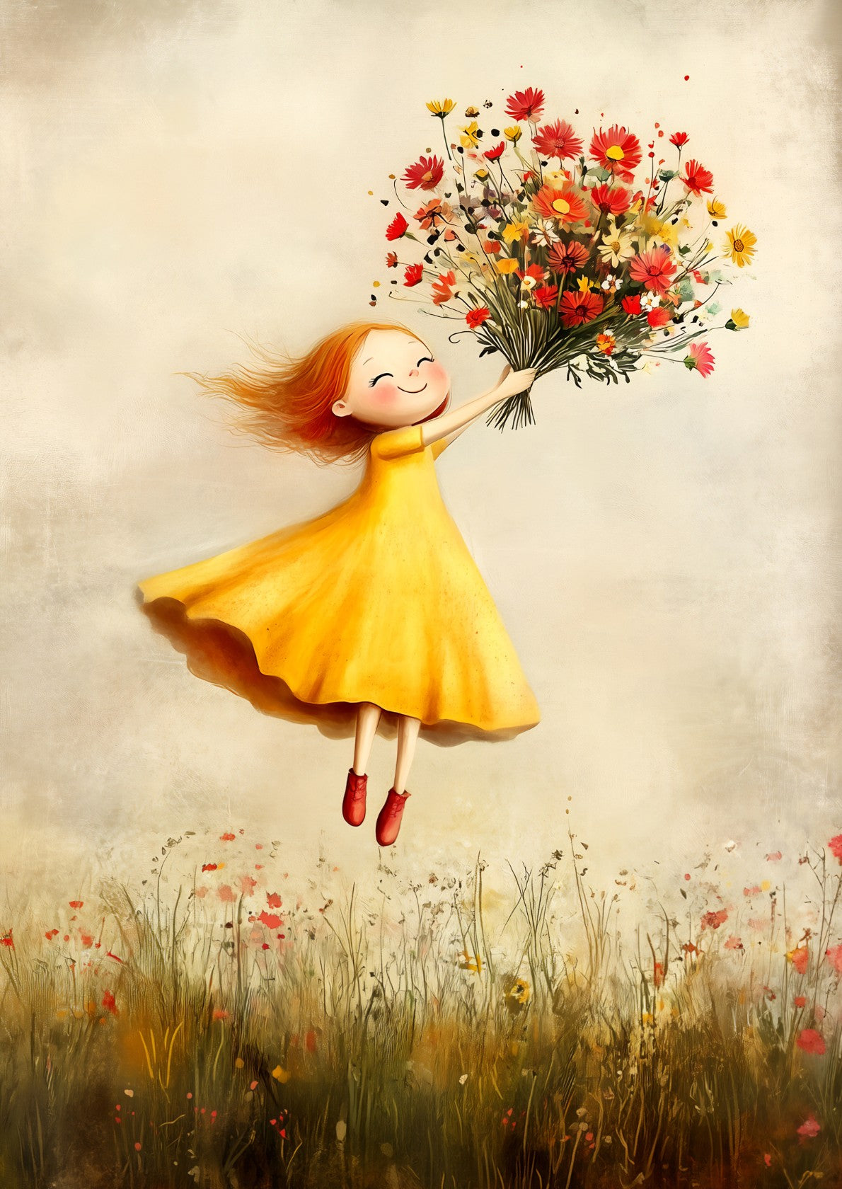 Flowers in the wind
