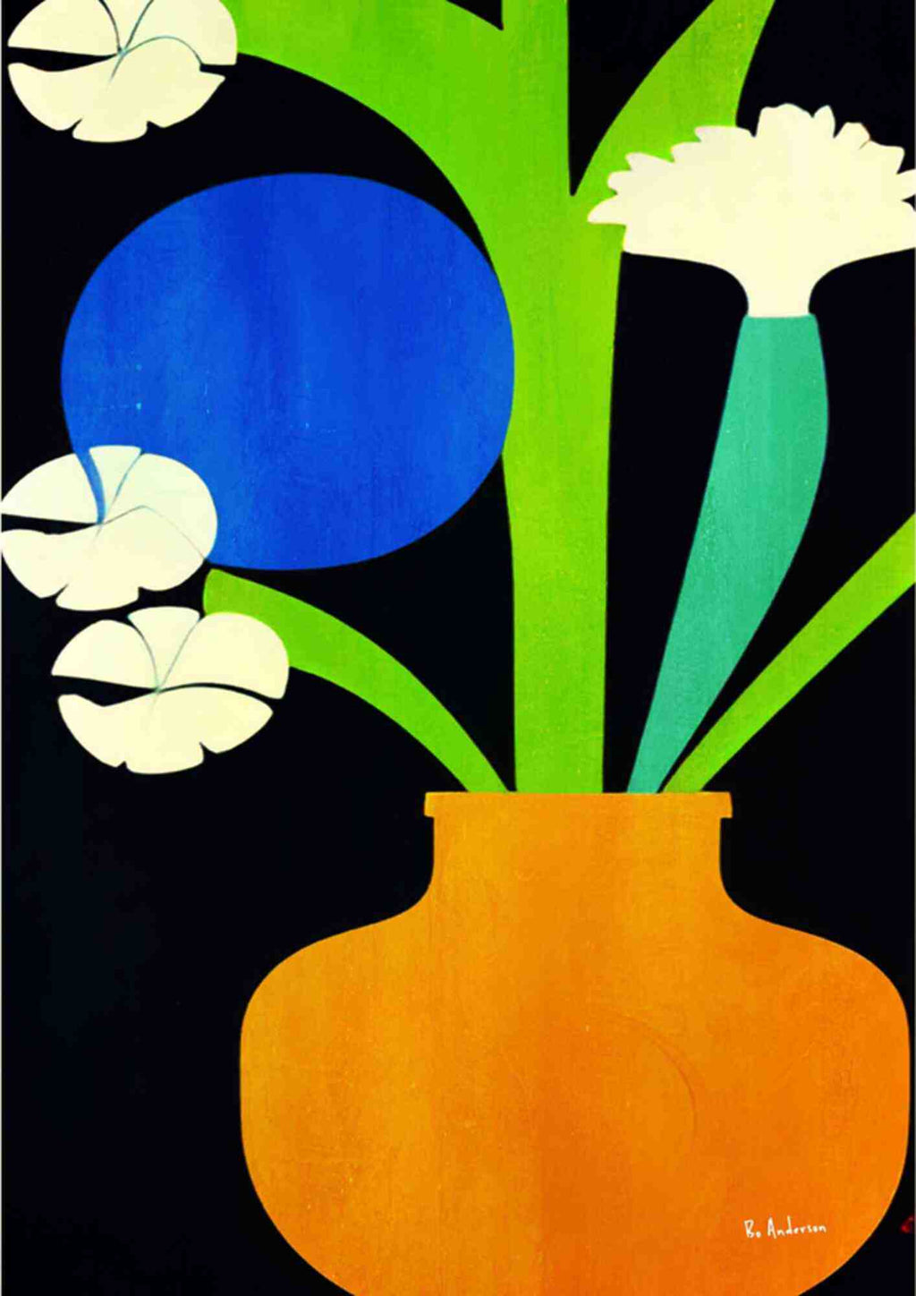 Hvide blomster i vase
