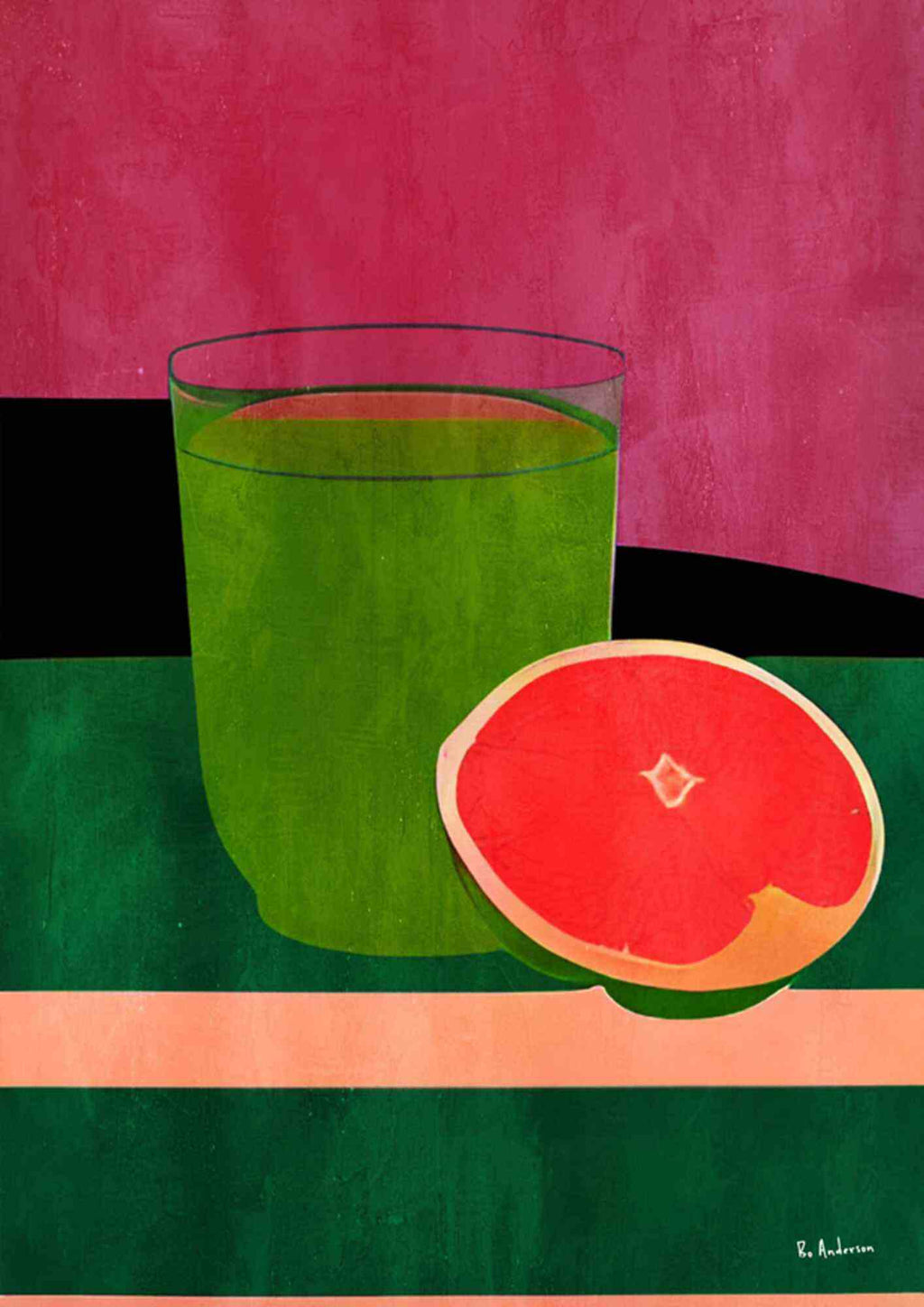 Grøn drik med grapefrugt