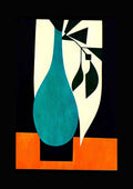 Abstrakt vase med blade