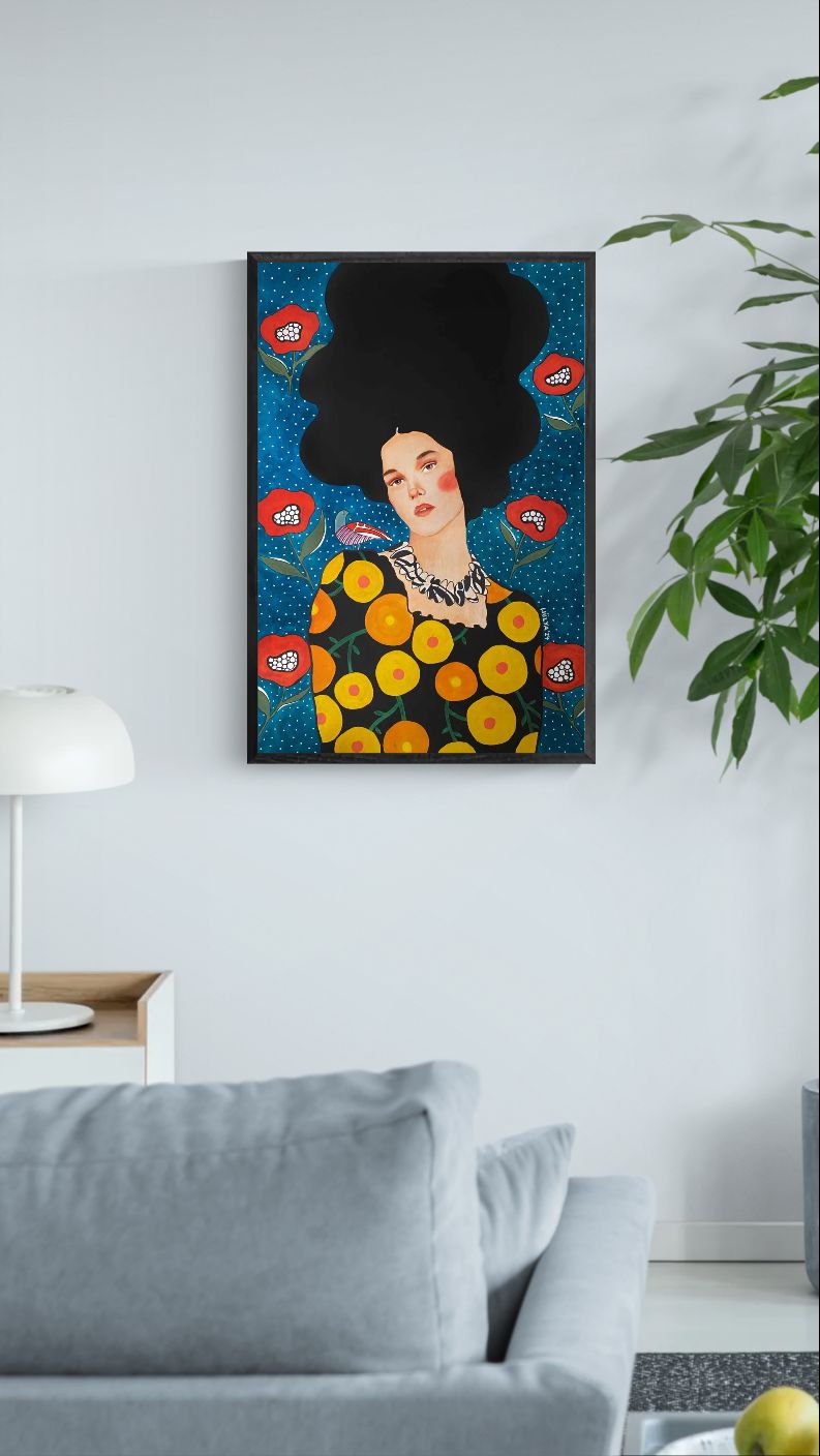 Kvinde i Gule Blomster