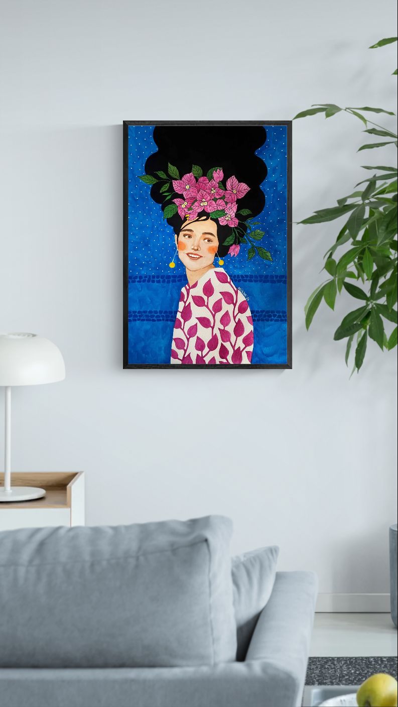 Kvinde med Blomster