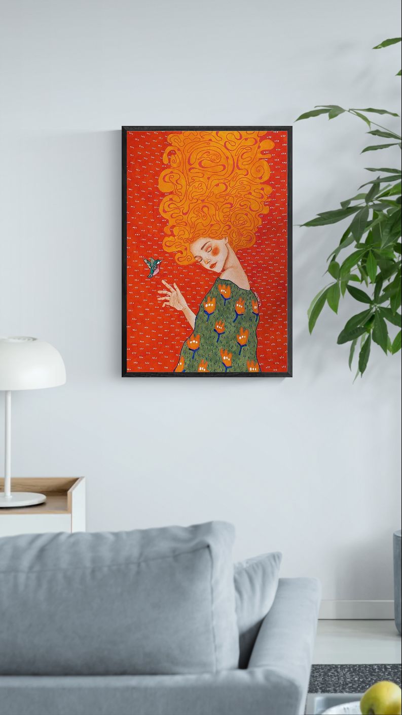 Orange hårpagt