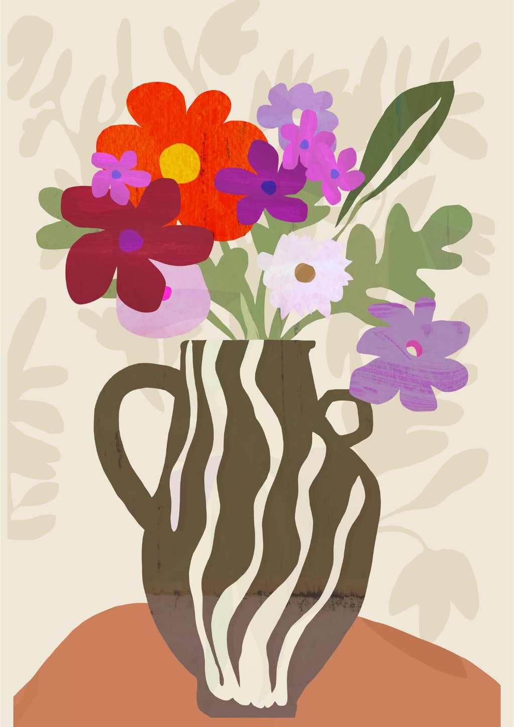 Vase med smukke blomster