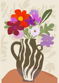 Vase med smukke blomster