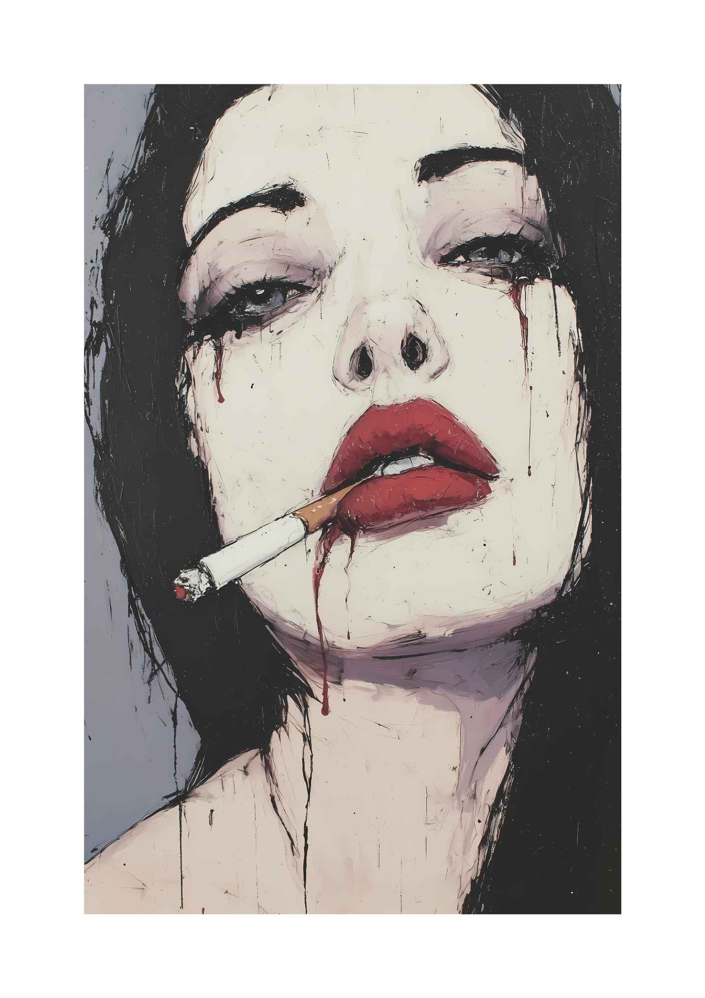 Blodig cigaret
