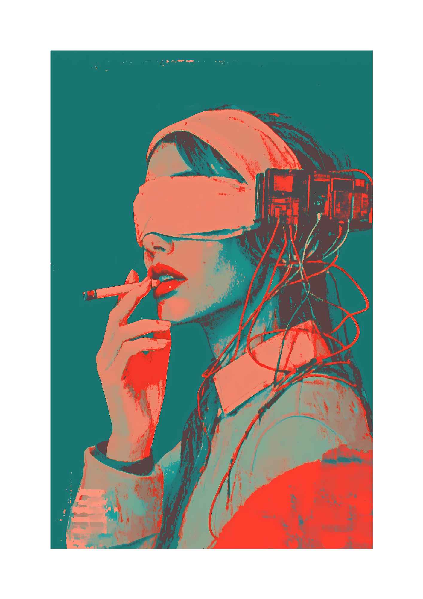 Kvinde med blindfold