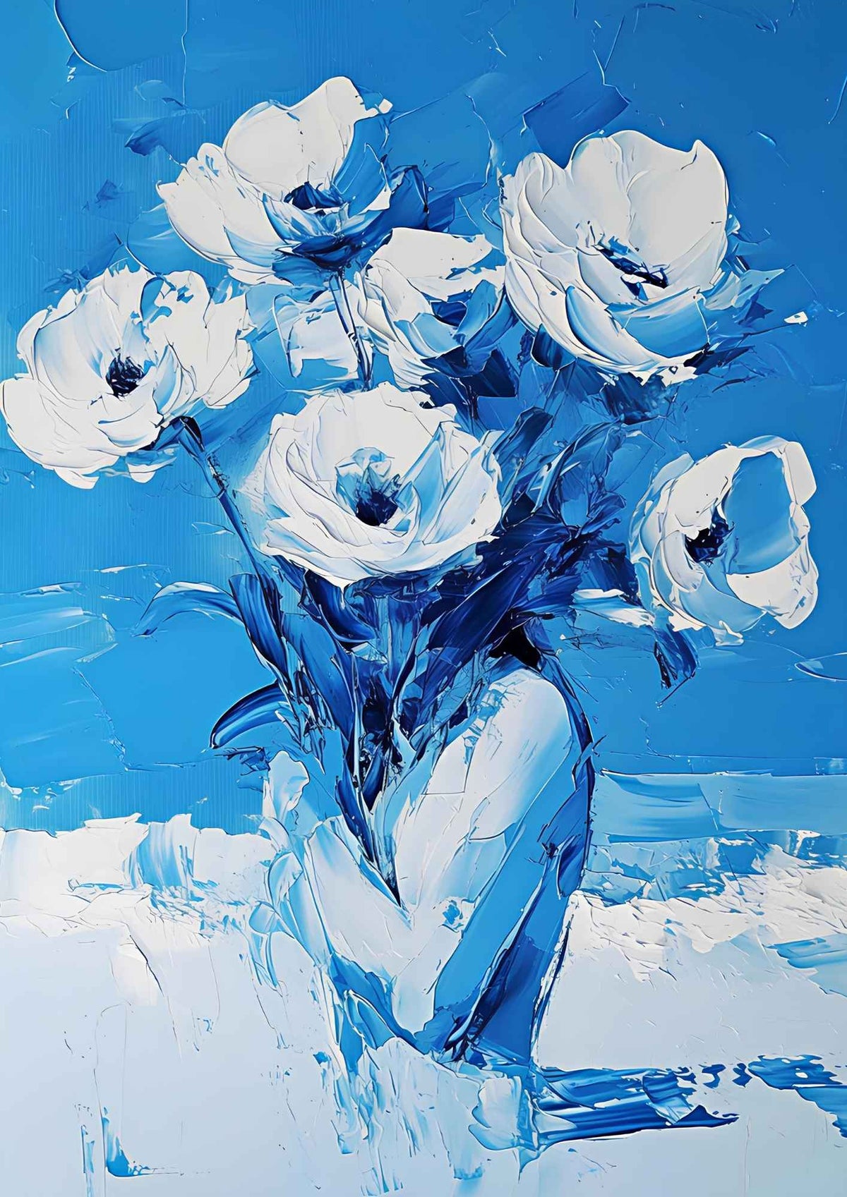 Blomster i blå