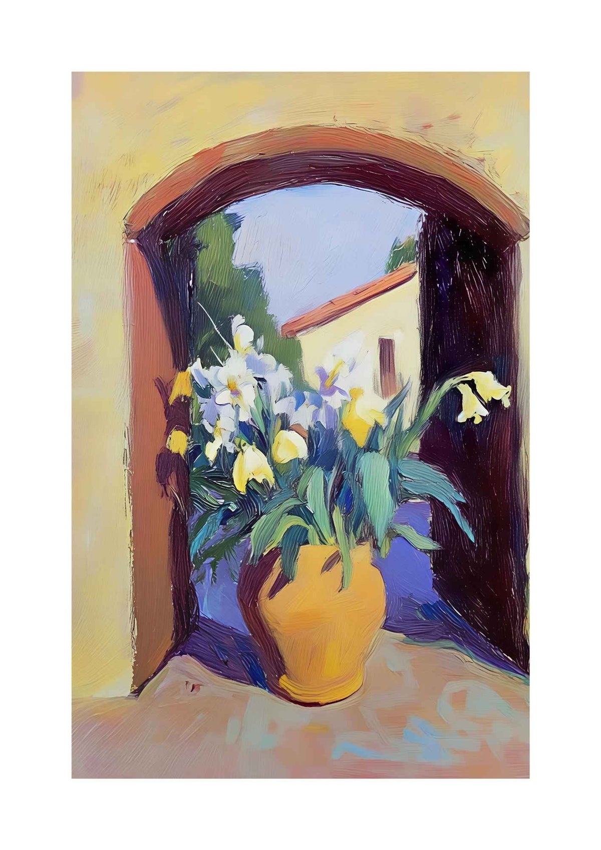 Blomster i vindue