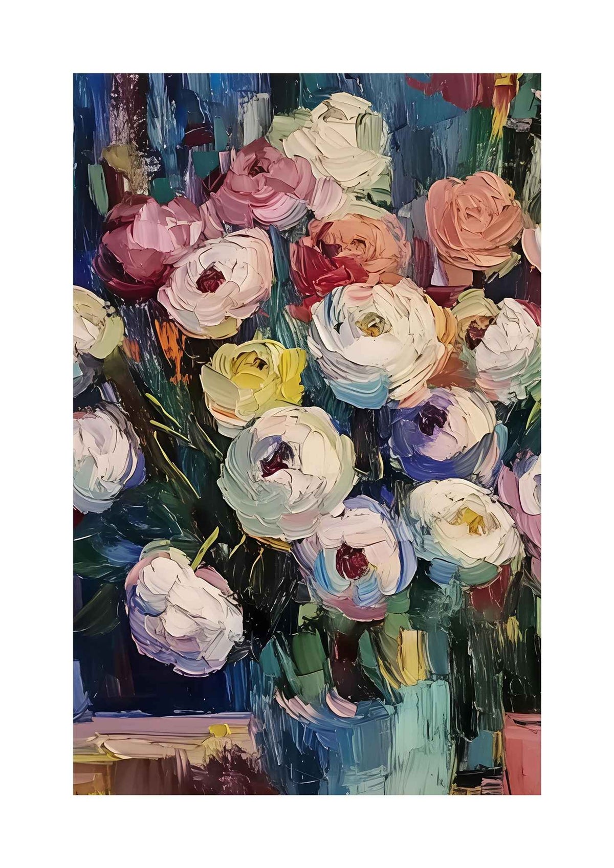 Hvide og røde Blomster