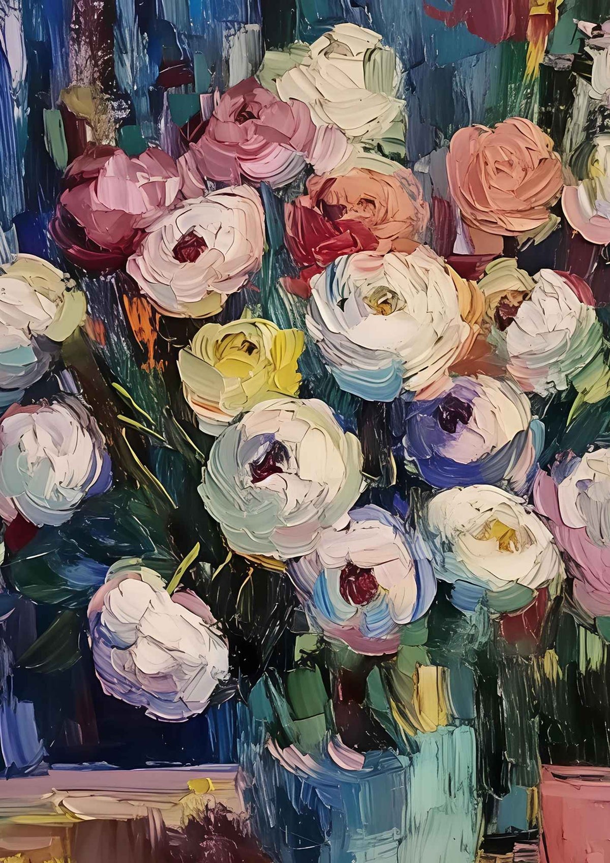 Hvide og røde Blomster