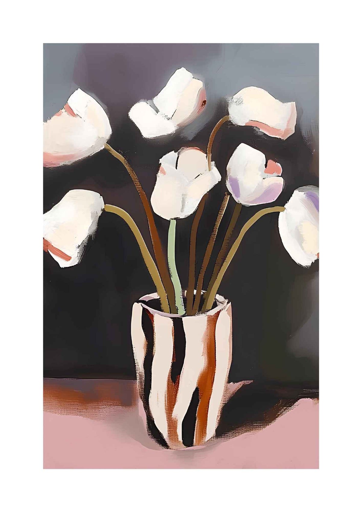Elegante Hvide Blomster i vase