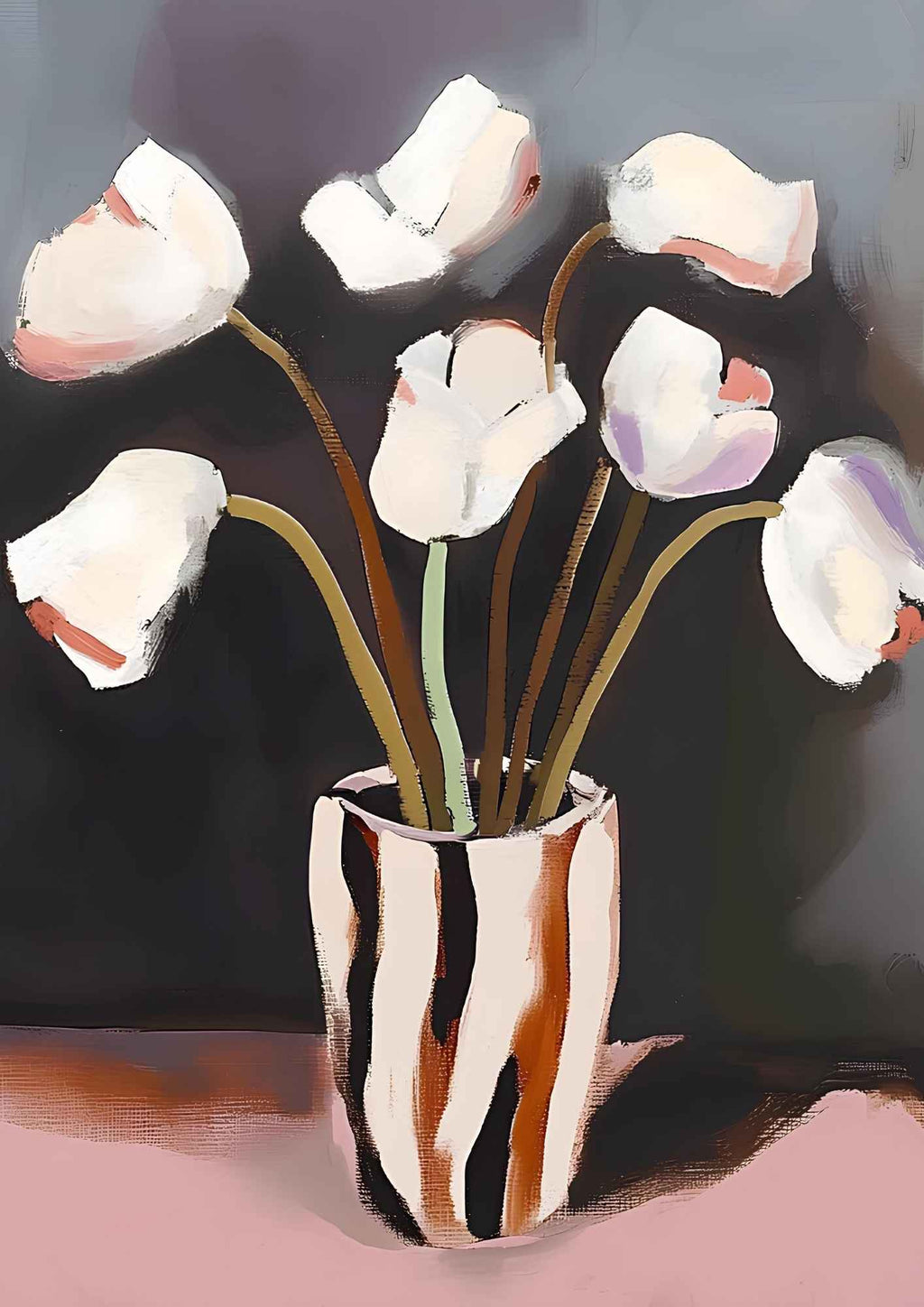 Elegante Hvide Blomster i vase
