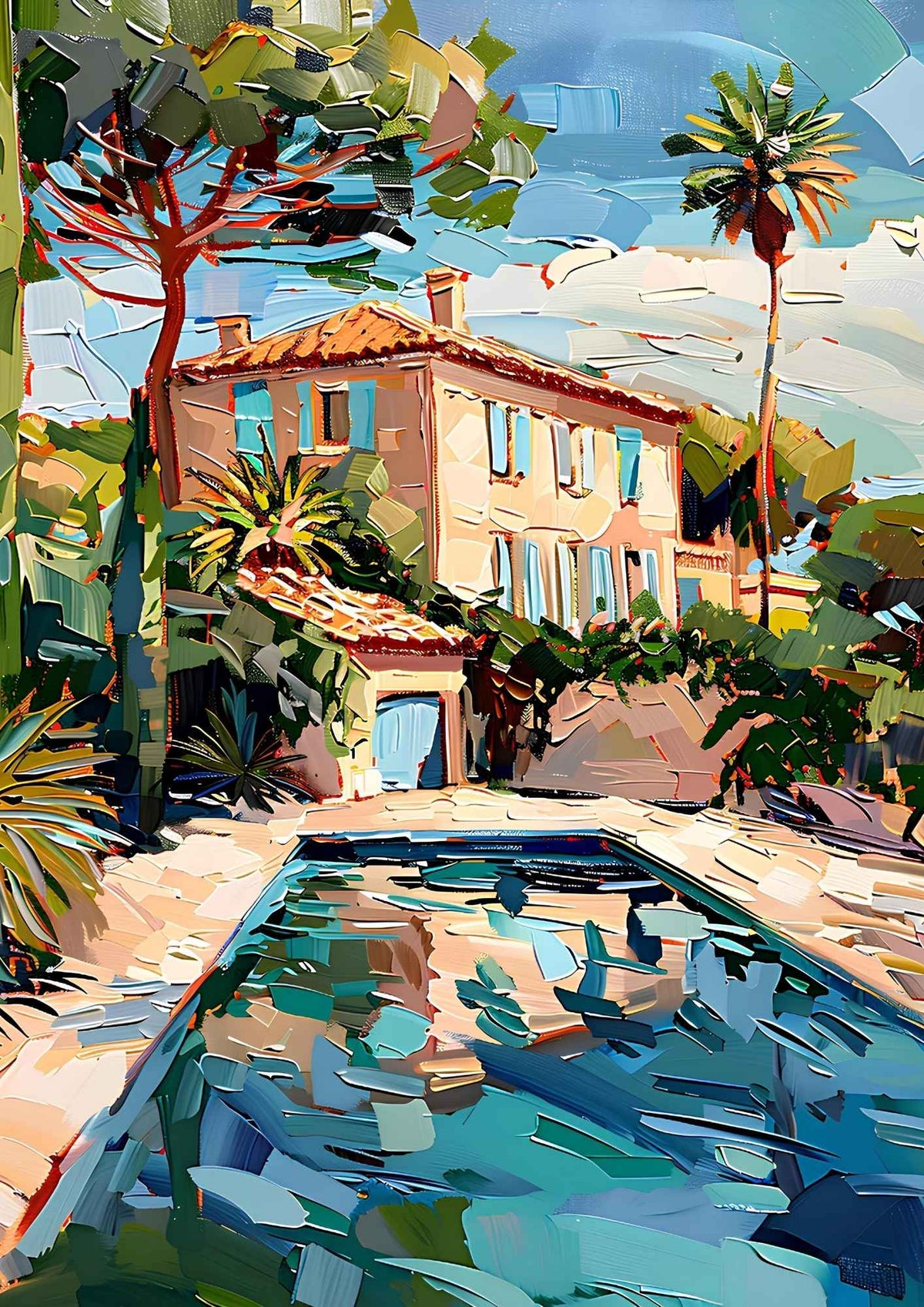 Hus ved pool
