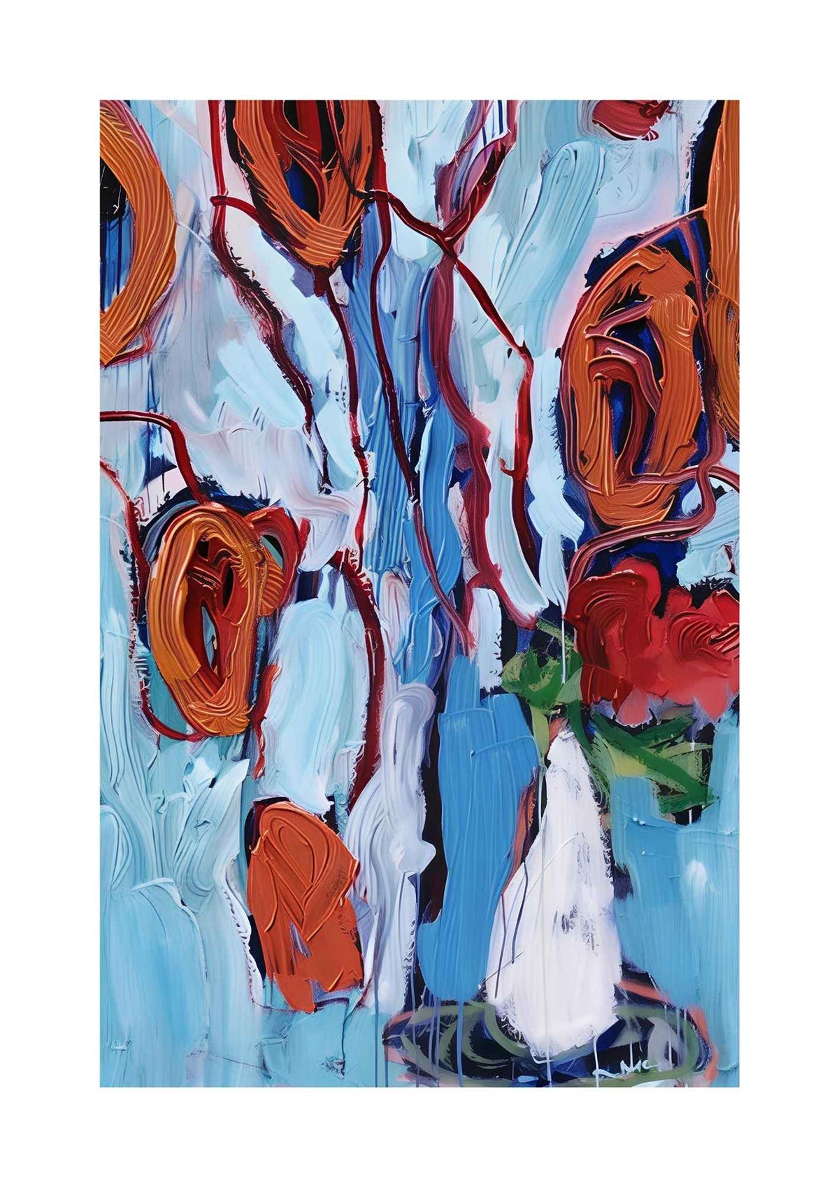 Røde Blomster i vase