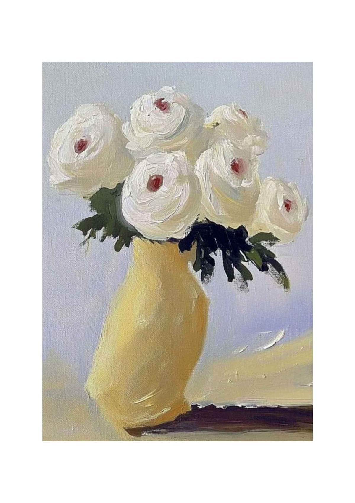 Hvidt blomsterarrangement