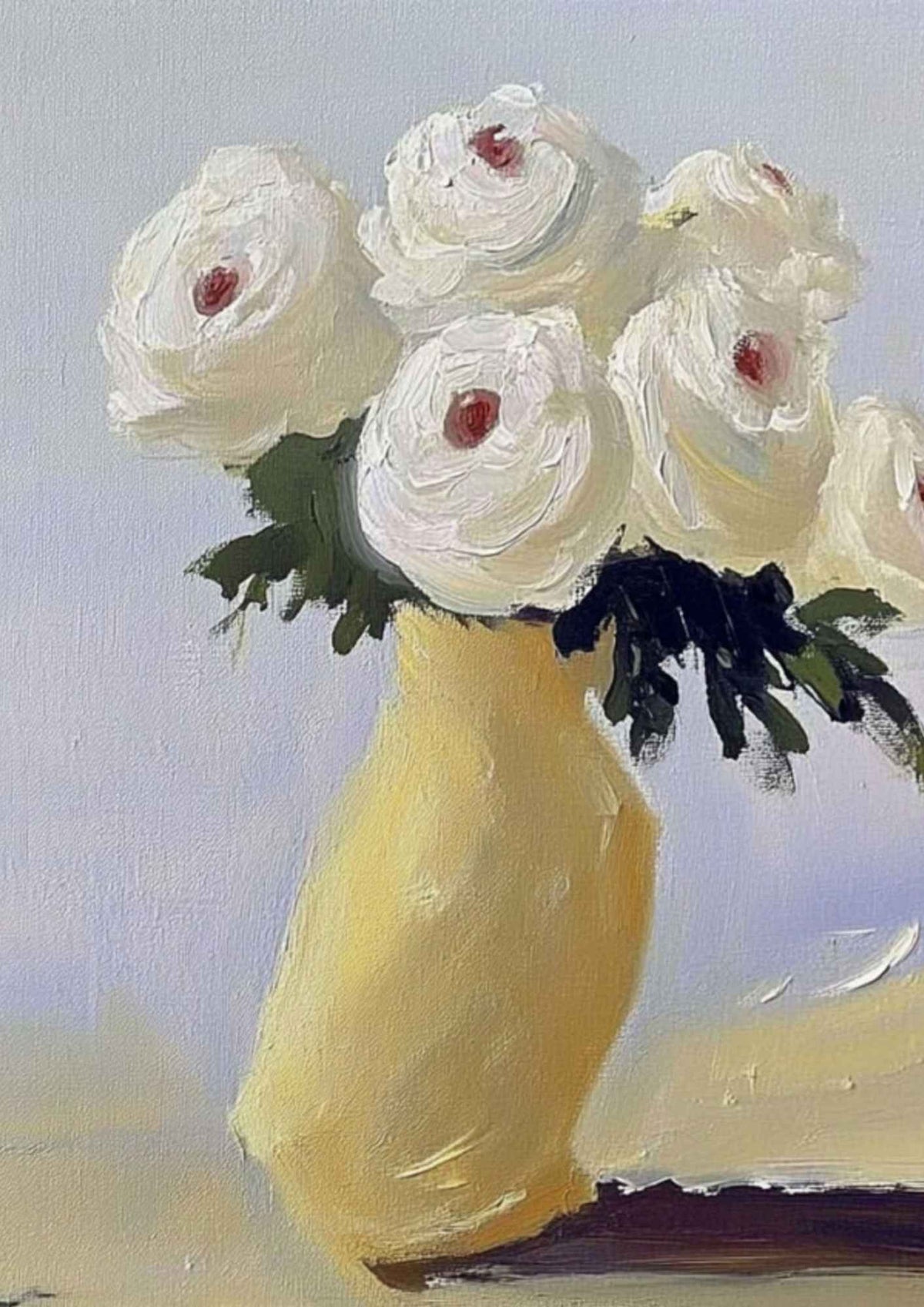 Hvidt blomsterarrangement