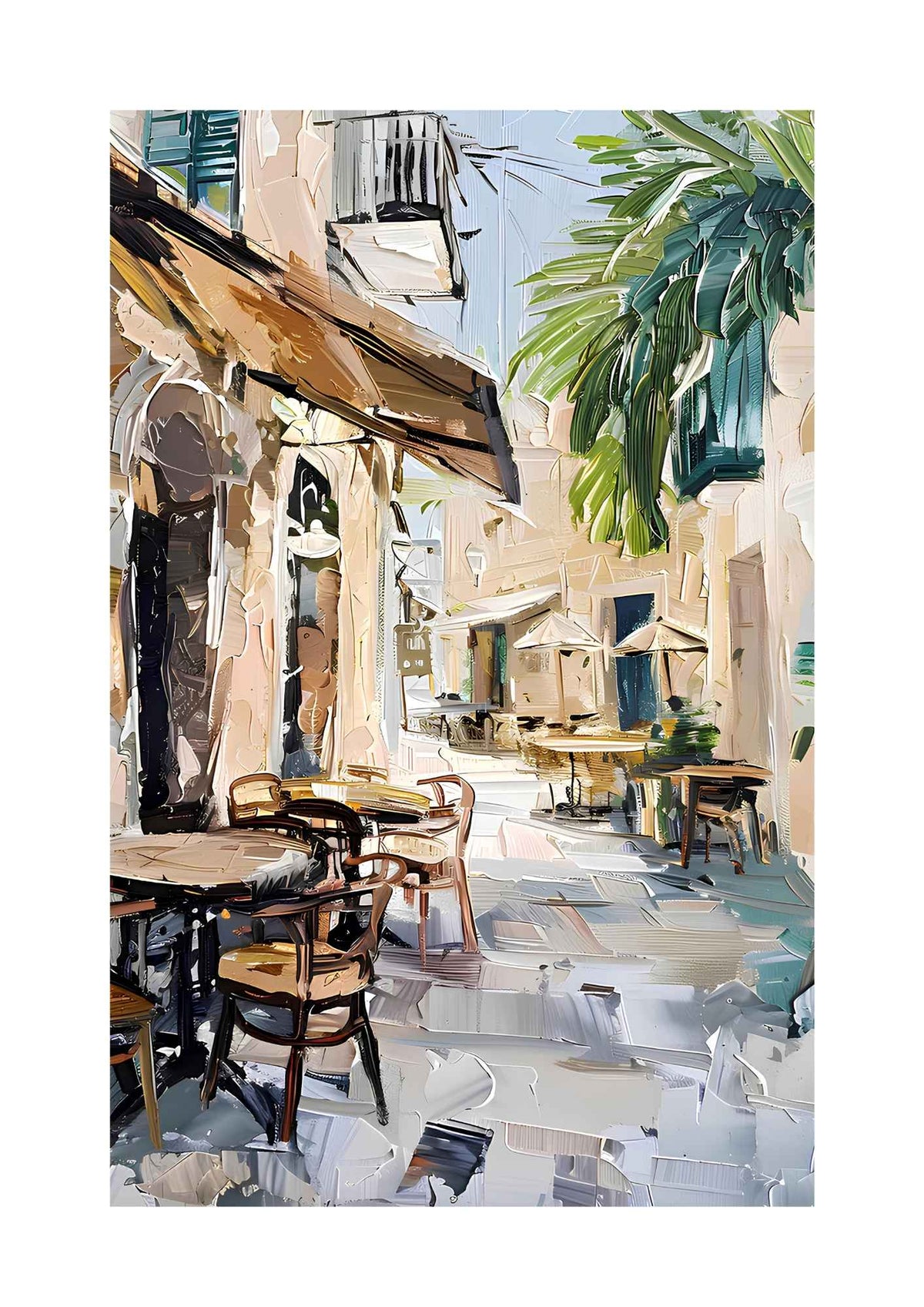 Café i palmeskygge