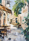 Café i palmeskygge