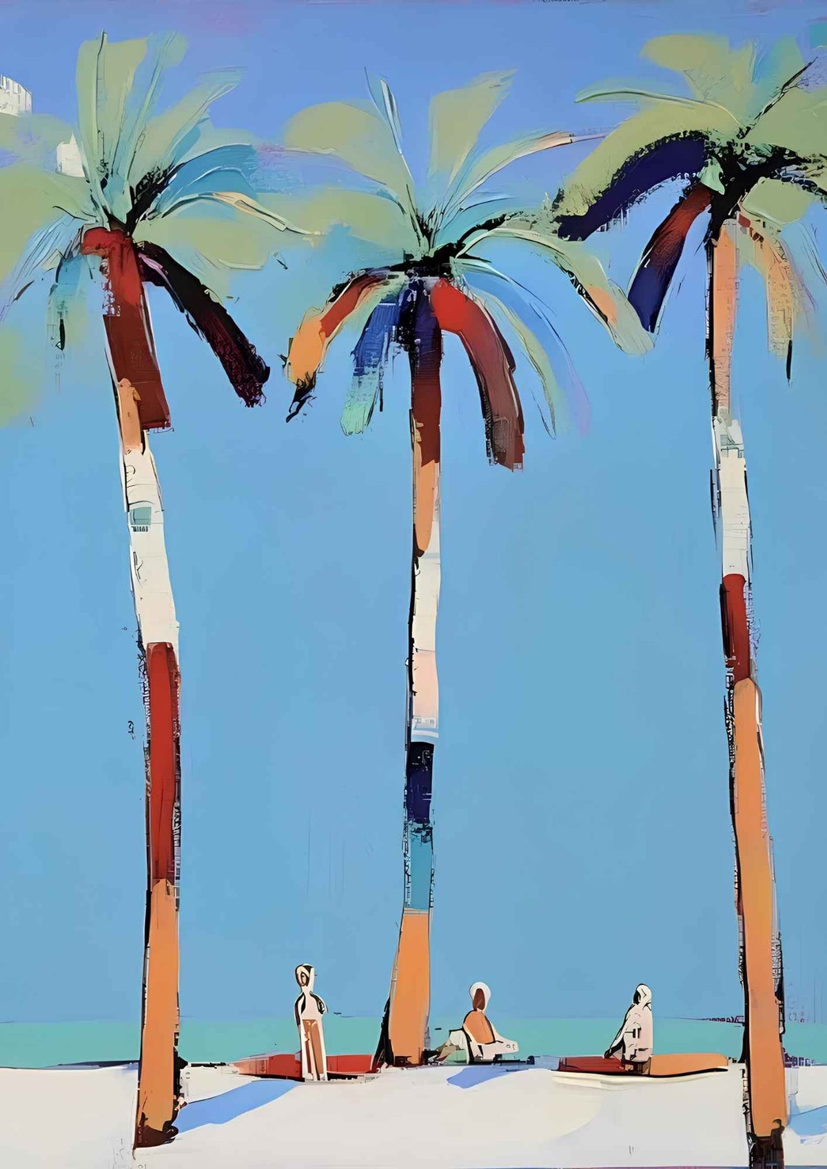 Palmer ved strand