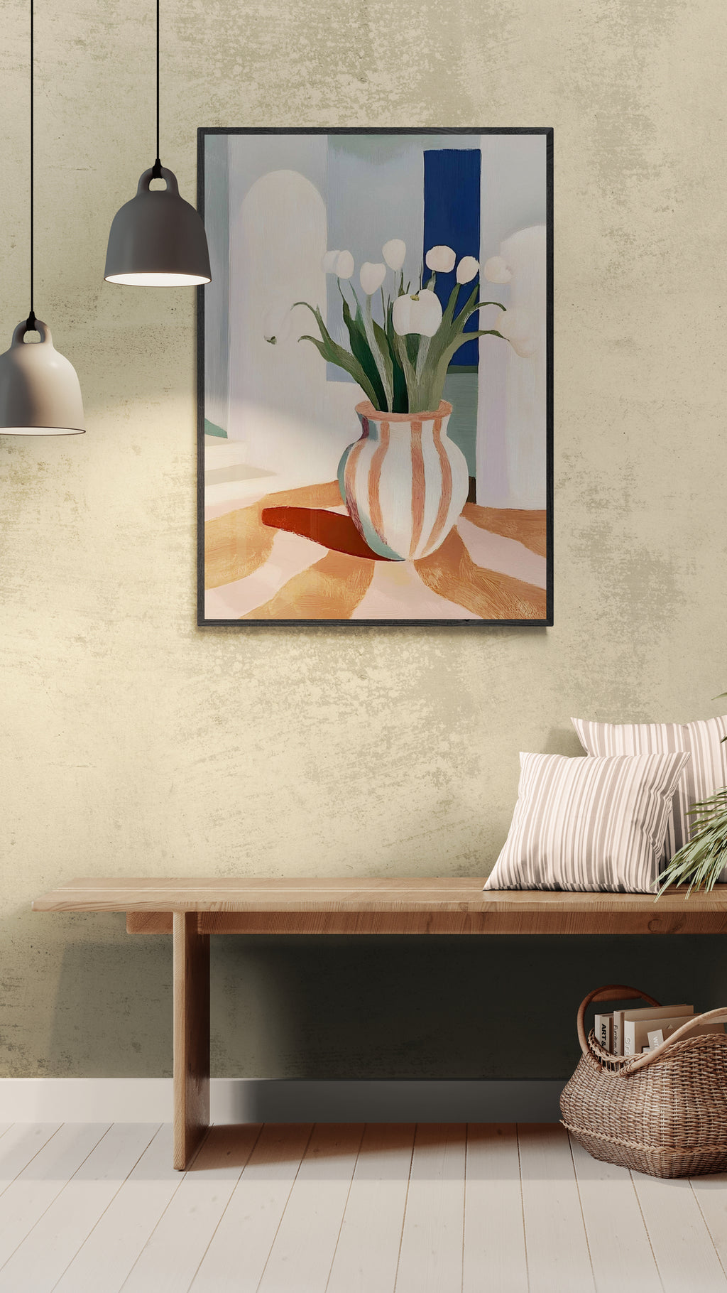 Vase med tulipaner
