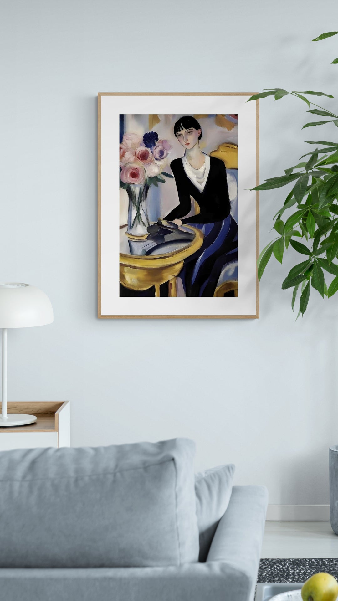 Kvinne med blomster