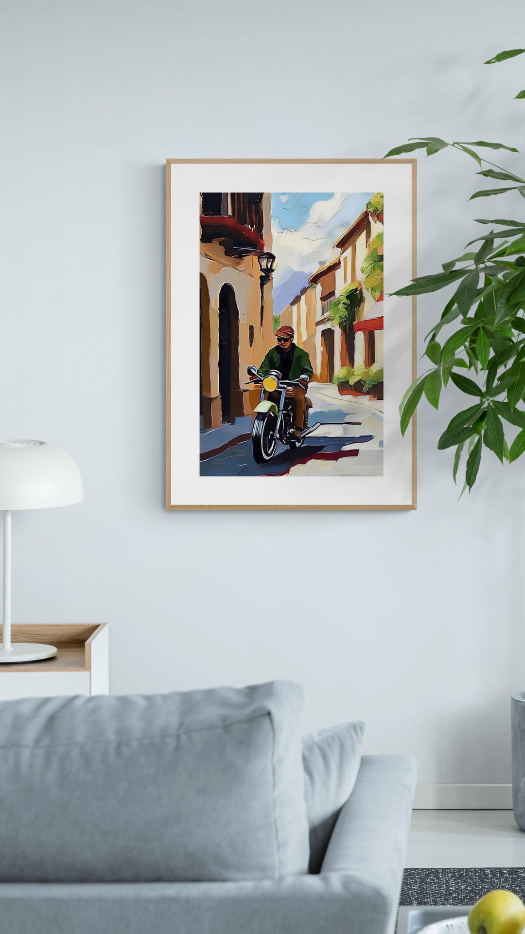 Mand på motorcykel