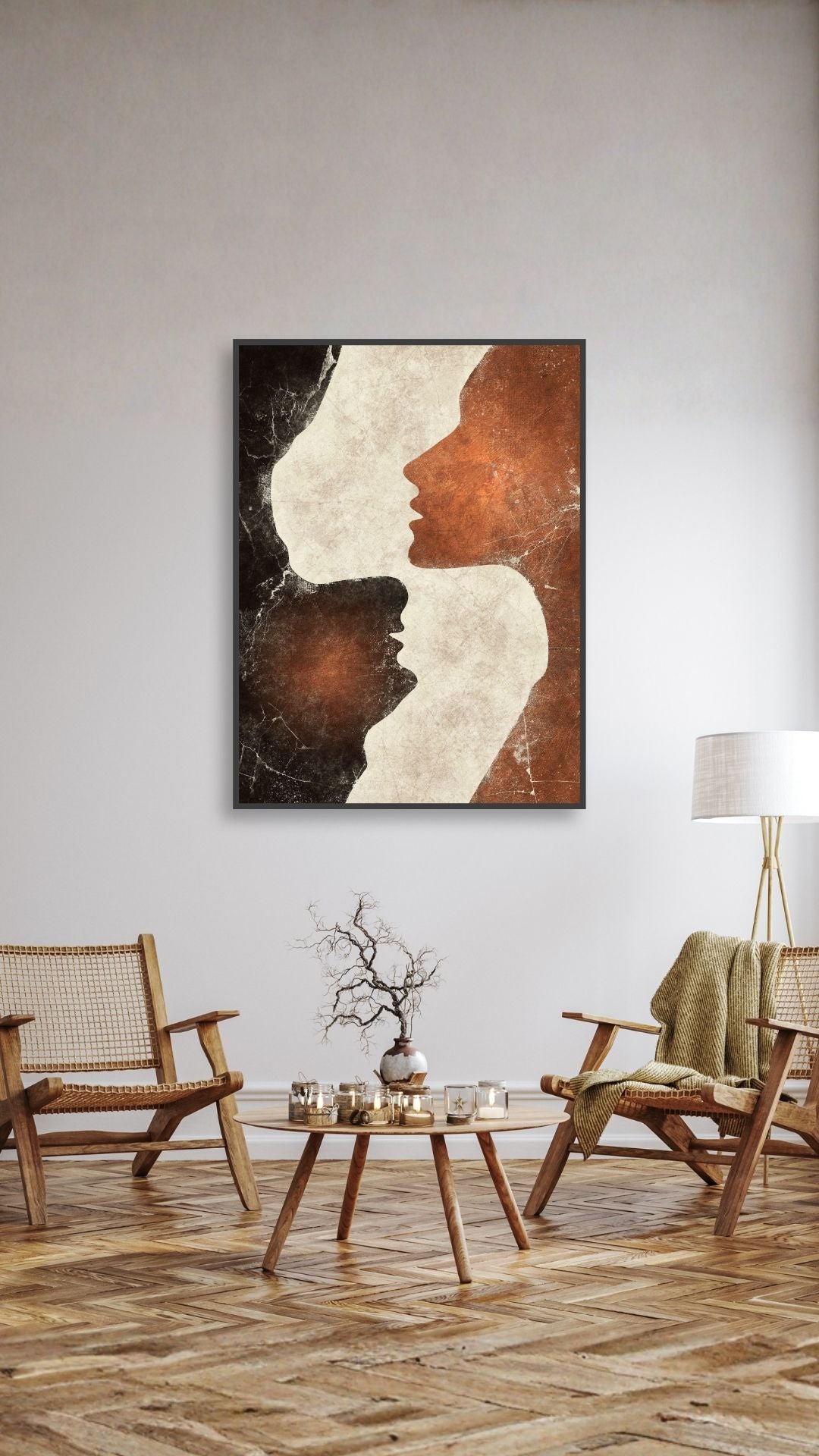 Orange Silhuetter i profil