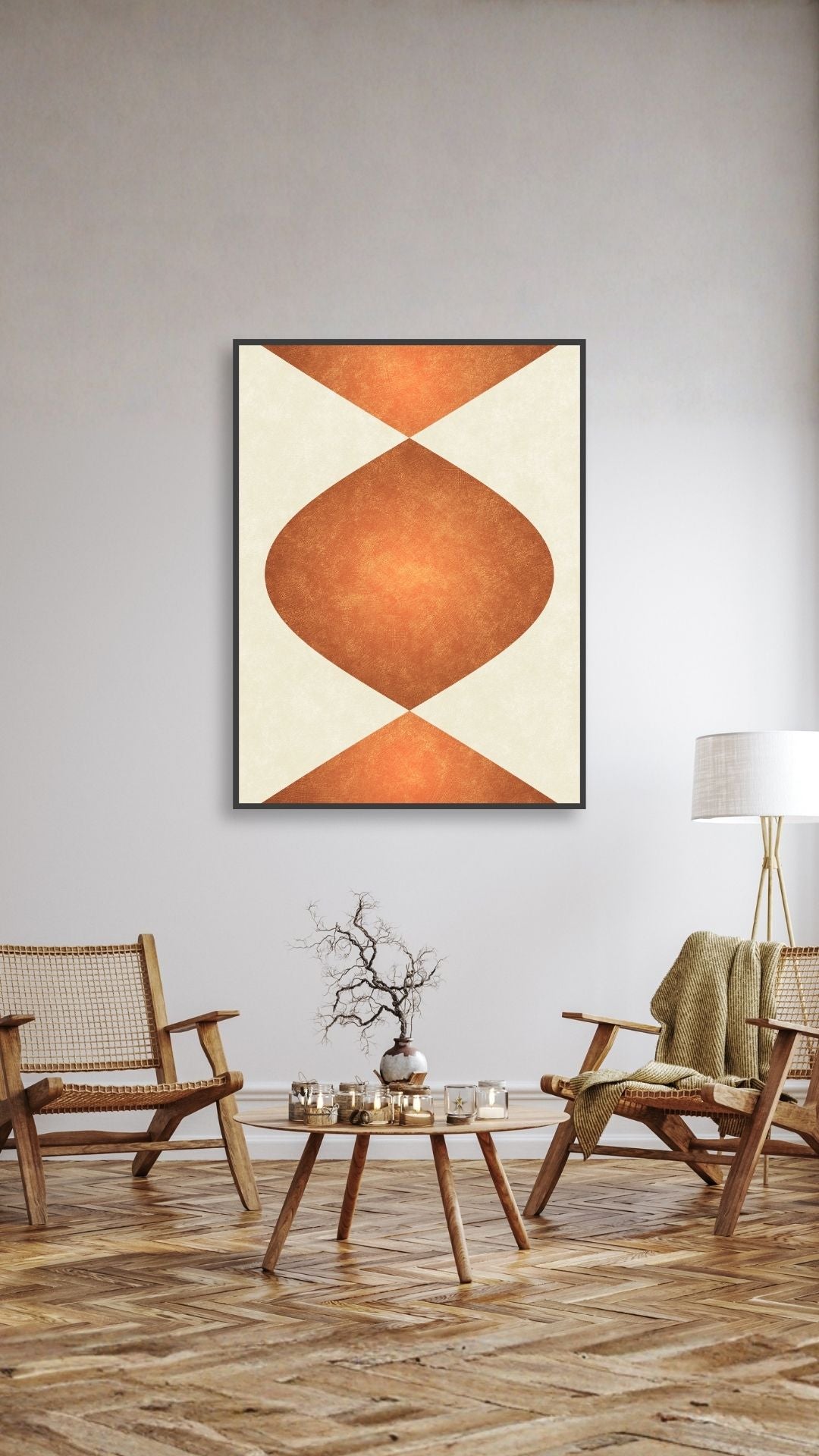 Geometriske Orange Buer