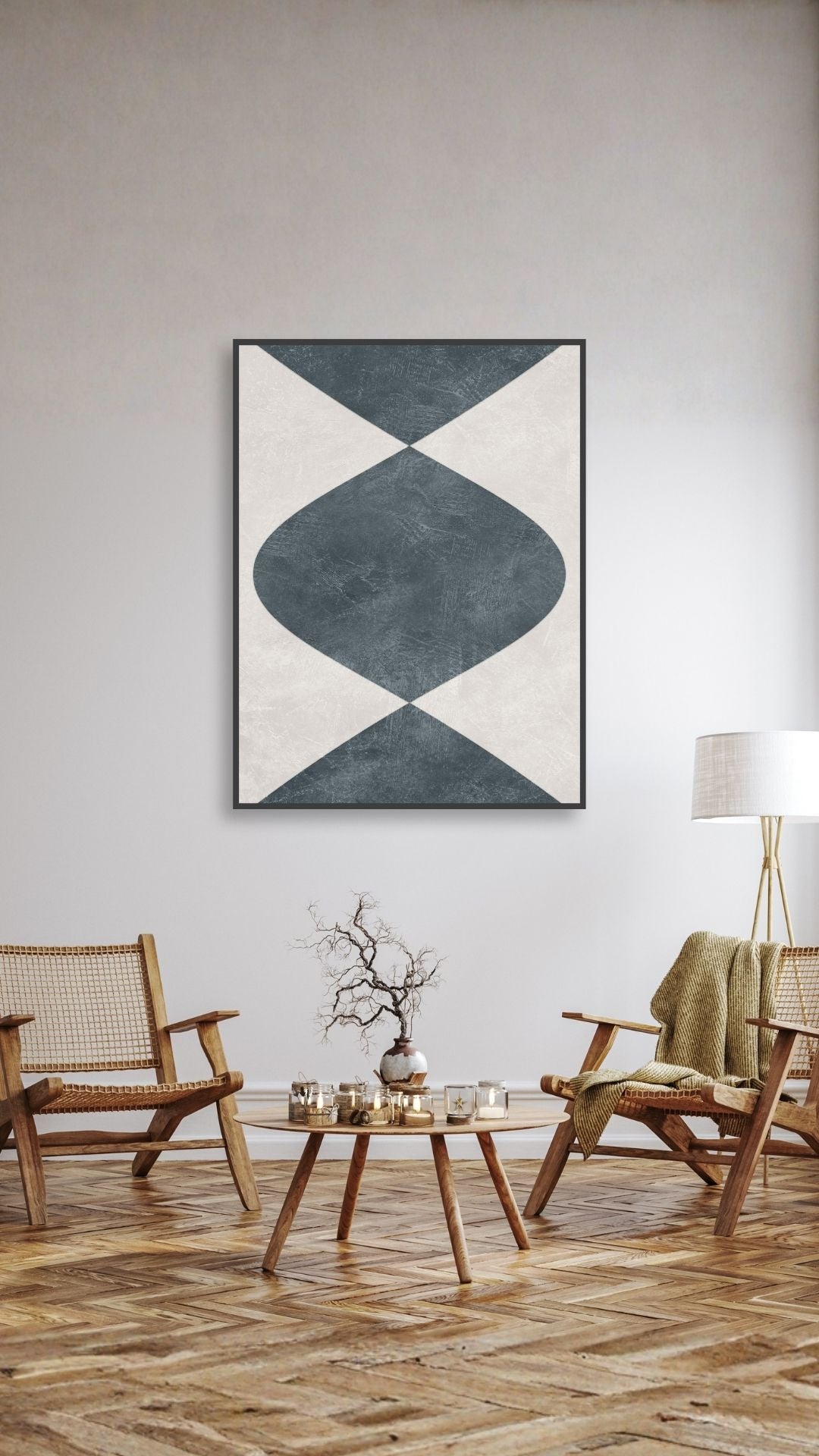 Geometriske Blå Buer