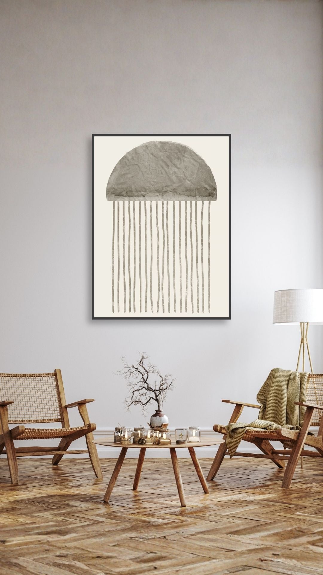 Abstrakt Grå Vandmand illustration