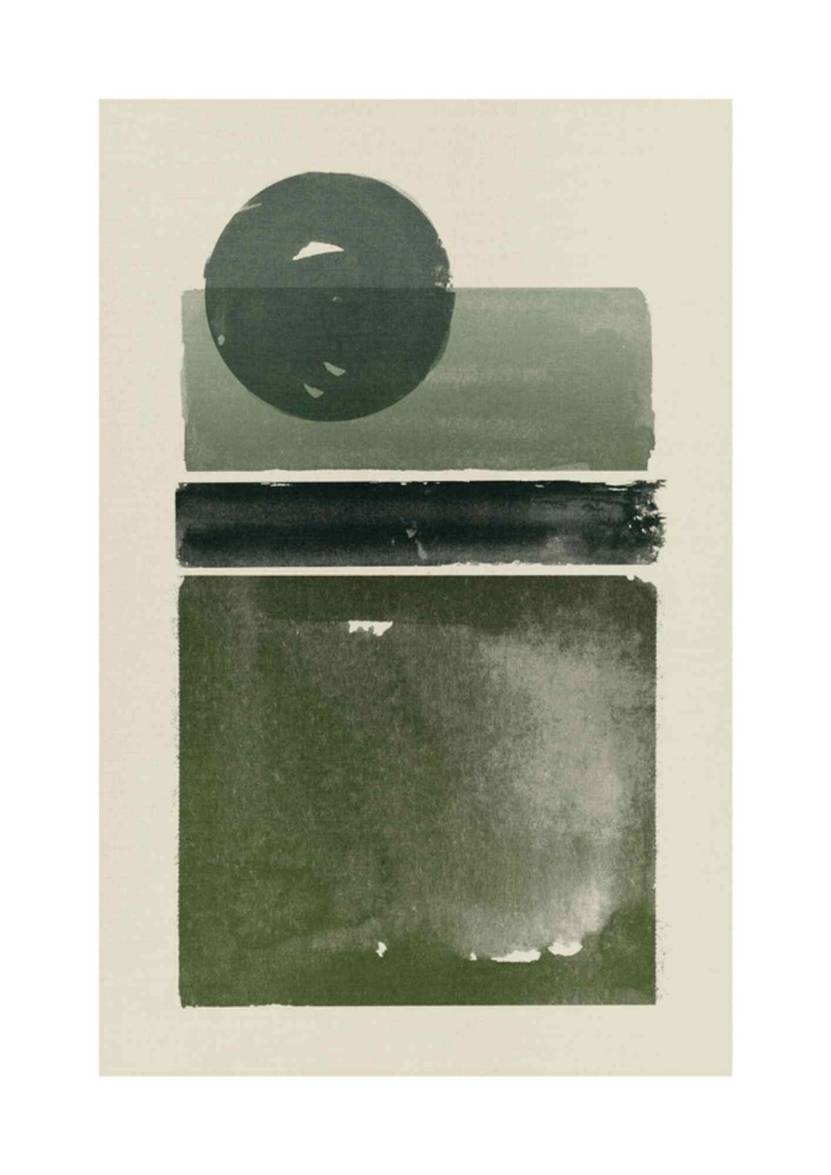 Abstrakt cirkel og firkant