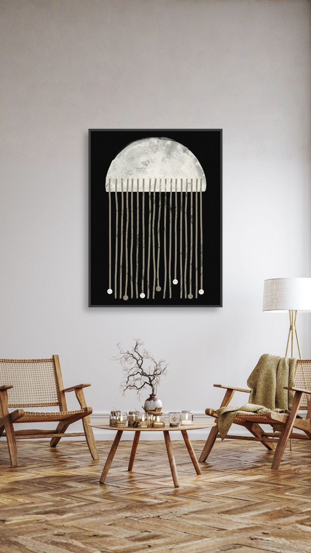 Abstrakt Sort Vandmand illustration