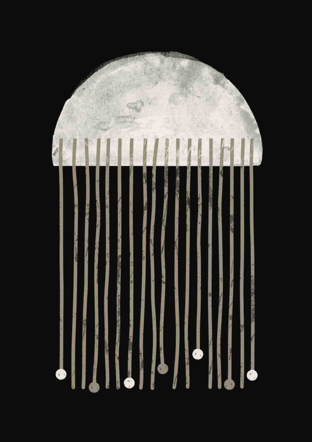Abstrakt Sort Vandmand illustration